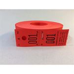 Garderobenummer 48 - 30 x 90 mm - rød